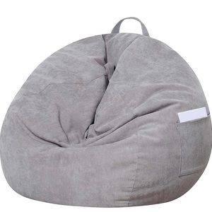 Gray bean bag stuffed animal storage (no filling)